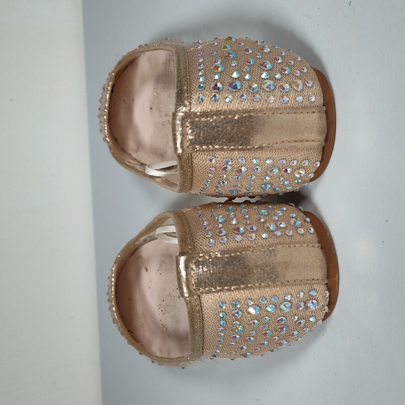 David's Bridal Illusion Toe Cap Crystal Embellished Ballet Flats 7.5 - Picture 6 of 12